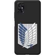 Черный чехол BoxFace ZTE Blade V2020 Smart Атака Титанов Крылья Свободы