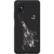 Черный чехол BoxFace ZTE Blade V2020 Smart Військовий літак
