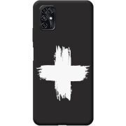 Черный чехол BoxFace ZTE Blade V2020 Smart Білий хрест ЗСУ