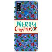 Прозрачный чехол BoxFace ZTE Blade A51 Vintage Christmas Pattern