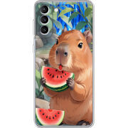 Чехол BoxFace Samsung Galaxy S22 Plus (S906) Капібара з кавуном