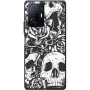 Черный чехол BoxFace Xiaomi 11T / 11T Pro Skull and Roses