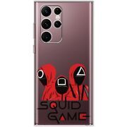 Прозрачный чехол BoxFace Samsung Galaxy S22 Ultra (S908) siquid game люди в красном