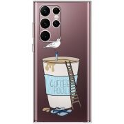 Прозрачный чехол BoxFace Samsung Galaxy S22 Ultra (S908) Segull in Cofee Pool