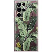 Прозрачный чехол BoxFace Samsung Galaxy S22 Ultra (S908) Banana Leaves