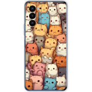 Чехол BoxFace Tecno Camon 18 / 18P Котики муркотики