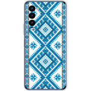 Чехол BoxFace Tecno Camon 18 / 18P Блакитний Орнамент