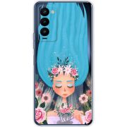 Прозрачный чехол BoxFace Tecno Camon 18 / 18P Blue Hair