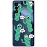 Прозрачный чехол BoxFace Tecno Camon 18 / 18P с 3D-глазками HIYA