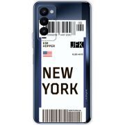 Прозрачный чехол BoxFace Tecno Camon 18 / 18P Ticket New York