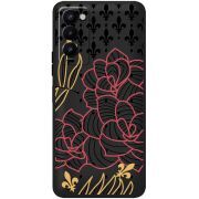 Черный чехол BoxFace Tecno Camon 18 / 18P FranceFlowers