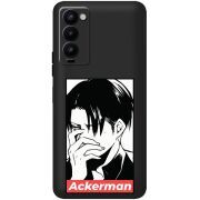 Черный чехол BoxFace Tecno Camon 18 / 18P Attack On Titan - Ackerman