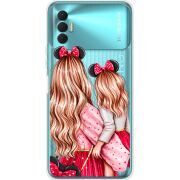 Прозрачный чехол BoxFace Tecno Spark 8P Mouse Girls