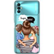 Прозрачный чехол BoxFace Tecno Spark 8P Super Mama