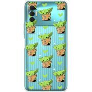 Прозрачный чехол BoxFace Tecno Spark 8P Pattern Baby Yoda