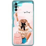 Прозрачный чехол BoxFace Tecno Spark 8P Travel Girl