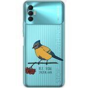 Прозрачный чехол BoxFace Tecno Spark 8P Синиця і калина