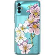 Прозрачный чехол BoxFace Tecno Spark 8P Cherry Blossom