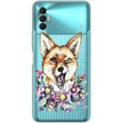 Прозрачный чехол BoxFace Tecno Spark 8P Winking Fox