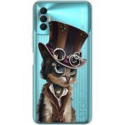 Прозрачный чехол BoxFace Tecno Spark 8P Steampunk Cat