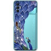Чехол со стразами BoxFace Tecno Spark 8P Peafowl
