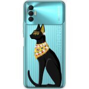 Чехол со стразами BoxFace Tecno Spark 8P Egipet Cat