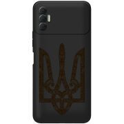 Черный чехол BoxFace Tecno Spark 8P Ukrainian Trident