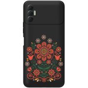 Черный чехол BoxFace Tecno Spark 8P Ukrainian Ornament