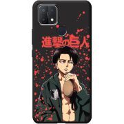 Черный чехол BoxFace OPPO A15/A15s Атака Титанов Леви