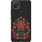 Черный чехол BoxFace OPPO A15/A15s Ukrainian Ornament