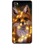 Чехол BoxFace Tecno Pop 4 Pro Різдвяна лисичка
