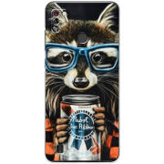 Чехол BoxFace Tecno Pop 4 Pro Енот с банкой
