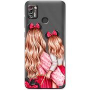 Прозрачный чехол BoxFace Tecno Pop 4 Pro Mouse Girls