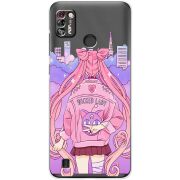 Прозрачный чехол BoxFace Tecno Pop 4 Pro Wiked Lady