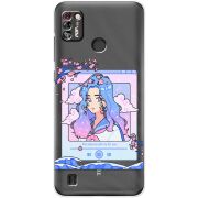 Прозрачный чехол BoxFace Tecno Pop 4 Pro The Sakuras Will Cry For You