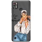 Прозрачный чехол BoxFace Tecno Pop 4 Pro Live The Moment