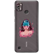 Прозрачный чехол BoxFace Tecno Pop 4 Pro Selena Gomez