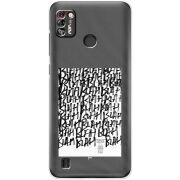 Прозрачный чехол BoxFace Tecno Pop 4 Pro Blah Blah