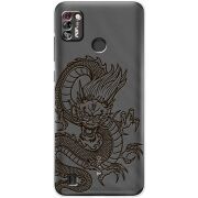 Прозрачный чехол BoxFace Tecno Pop 4 Pro Chinese Dragon