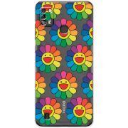 Прозрачный чехол BoxFace Tecno Pop 4 Pro Hippie Flowers