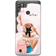 Прозрачный чехол BoxFace Tecno Pop 4 Pro Travel Girl