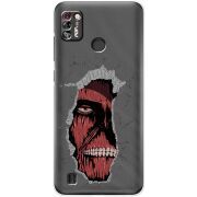 Прозрачный чехол BoxFace Tecno Pop 4 Pro Нападение Титана