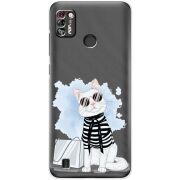 Прозрачный чехол BoxFace Tecno Pop 4 Pro Cat Style