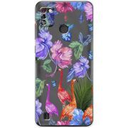 Прозрачный чехол BoxFace Tecno Pop 4 Pro Flamingo