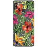 Прозрачный чехол BoxFace Tecno Pop 4 Pro Tropical Flowers