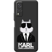 Черный чехол BoxFace Vivo Y31 Cat in Black