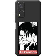 Черный чехол BoxFace Vivo Y31 Attack On Titan - Ackerman