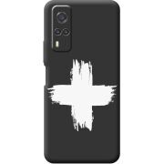 Черный чехол BoxFace Vivo Y31 Білий хрест ЗСУ