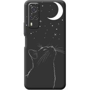 Черный чехол BoxFace Vivo Y31 Місячний кіт
