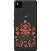 Черный чехол BoxFace Google Pixel 4a Ukrainian Ornament
